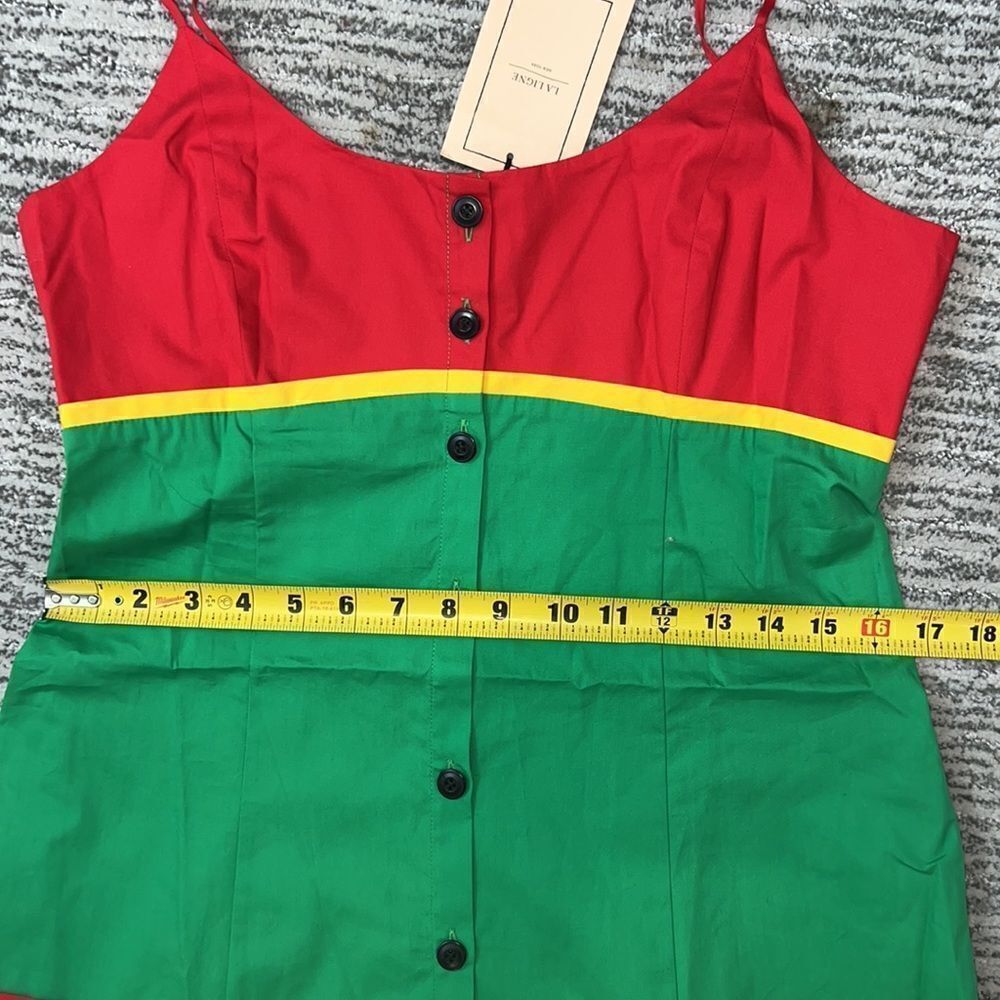 NWT La Ligne Color-block Spaghetti Strap MIDI Dre… - image 8